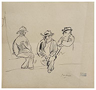 Jules Pascin Trois hommes 1920